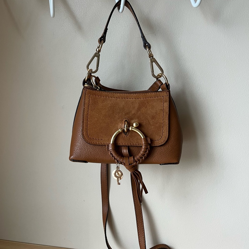 See By Chloe Brown Mini Shoulder Bag with Gold Hardware